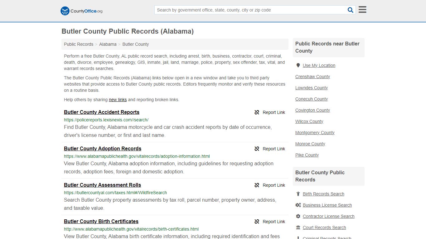 Butler County Public Records (Alabama) - County Office