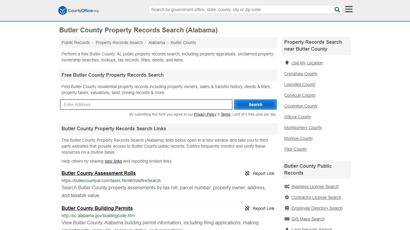 Butler County Property Records Search (Alabama) - County Office